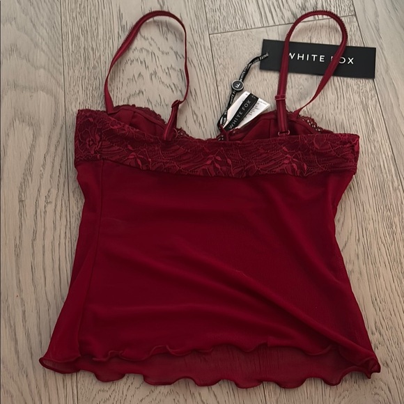 Red Lace Camisole Top - Picture 2 of 2